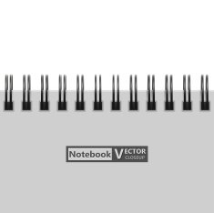Notebook closeup Vector