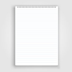 blank realistic spiral notepad N2