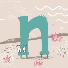 Cute alphabet Letter N