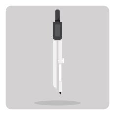 Vector of flat icon compass