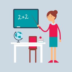 Character - teacher education concept Vector illustration fla N2