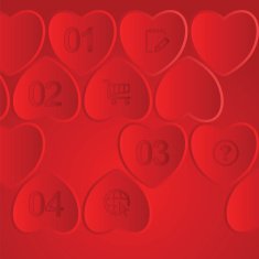 Vector infographic elements with hearts N3