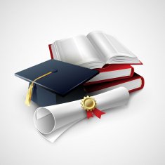 Objects for graduation ceremony Vector illustration N2
