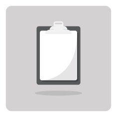 Vector of blank clipboard icon