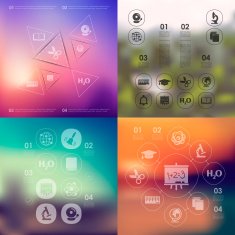 education infographic with unfocused background N97
