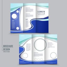 technology style design for tri-fold brochure
