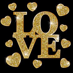 LOVE gold letters N2