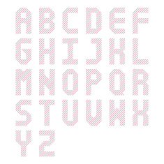 Stripes pattern alphabet letters1