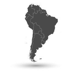 South America map background vector