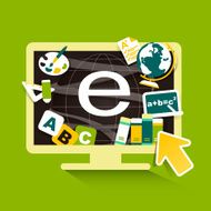 flat design illustration concept for online education N2