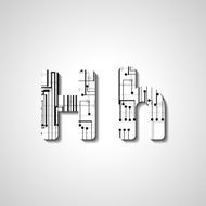 Colorful letter alphabet N639