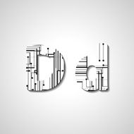 Colorful letter alphabet N640