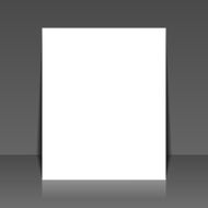 Blank White Paper on Dark Background Vector