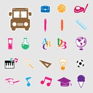 school and education icons N750