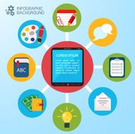 Flat education infographic background N22