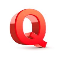 3d red letter Q N5