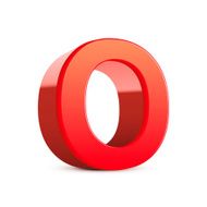 3d red letter O