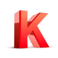 3d red letter K N3