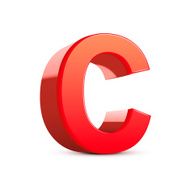 3d red letter C N3