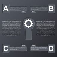 Keys modern infographic Design elements