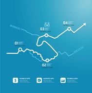 business handshake diagram line style template
