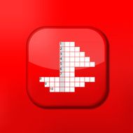 Vector red crossword icon Eps10 Easy to edit