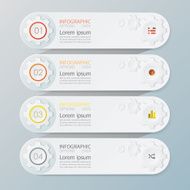 Gear Shape Infographics With Paper Graphic Style