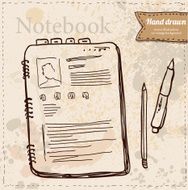 Blank Paper with Notebook Vector