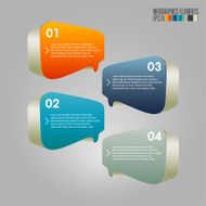 3d Speech bubble Infographic template