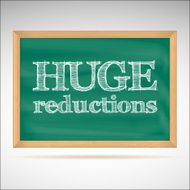 Huge reductions - the inscription chalk