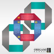 Abstract origami banner N3