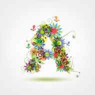 Floral letter for your design N2