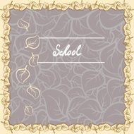 school autumn frame and text
