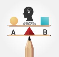 Creative infographics education pencil concept vector