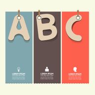 Modern Design template paper tag style N2