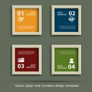 paper and numbers icon design template