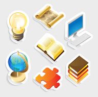 Sticker icon set for education N4