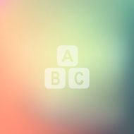 toy cube icon on blurred background N2
