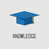 Graduation cap Knowlege concept N2