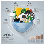 Global Sport Football Tournament Infographic With Round Circle Diagram