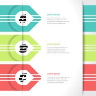 Vivid colored arrows infographics