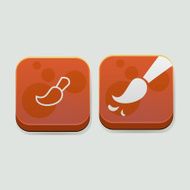 Vector brush button