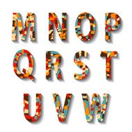Retro Carnival Alphabet with Numbers N3