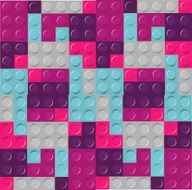 Pattern of colorful childish blocks vector illustration