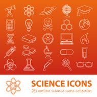 science outline icons