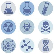 Vector Set of Chemistry Icons N9