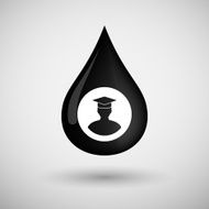 Oil drop icon with a thief