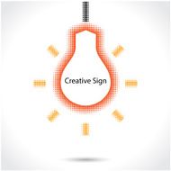 Creative light bulb idea concept sign N2