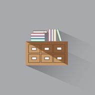 Vector illustration library catalog of books N2