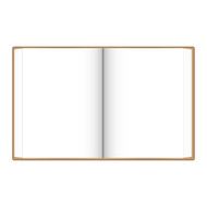 Open book white pages with Brown cover vector illustration